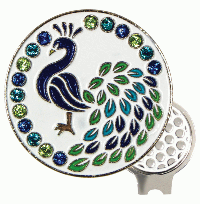 Bling Cap Clip - Peacock